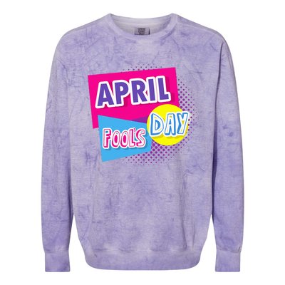 April Fool's Day Vintage Inspirational Fan Colorblast Crewneck Sweatshirt