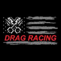 American Flag Drag Racing Car Lover Doggie Tank