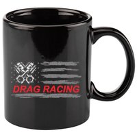 American Flag Drag Racing Car Lover 11oz C Handle Ceramic Mug