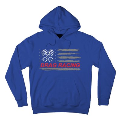 American Flag Drag Racing Car Lover Hoodie