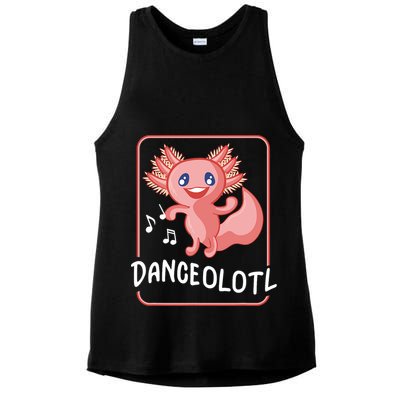 Axolotl Funny Dancing Danceolotl Amphibian Dancer Women Ladies PosiCharge Tri-Blend Wicking Tank
