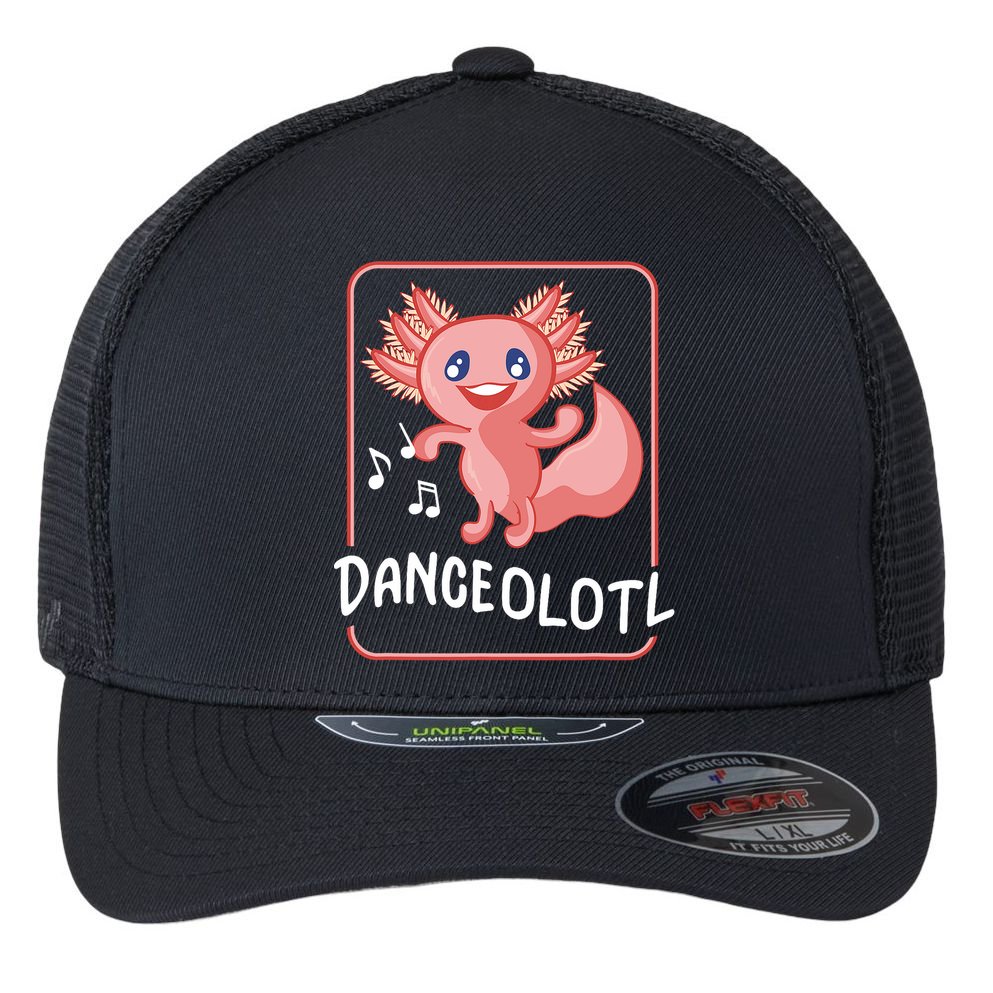Axolotl Funny Dancing Danceolotl Amphibian Dancer Women Flexfit Unipanel Trucker Cap