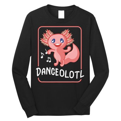 Axolotl Funny Dancing Danceolotl Amphibian Dancer Women Long Sleeve Shirt