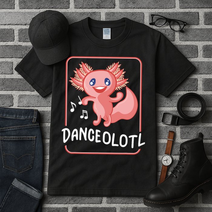 Axolotl Funny Dancing Danceolotl Amphibian Dancer Women Tall T-Shirt
