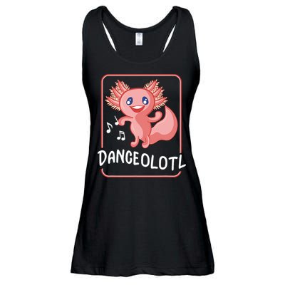 Axolotl Funny Dancing Danceolotl Amphibian Dancer Women Ladies Essential Flowy Tank