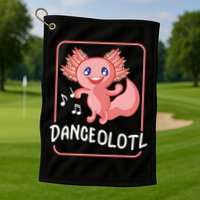 Axolotl Funny Dancing Danceolotl Amphibian Dancer Women Golf Towel