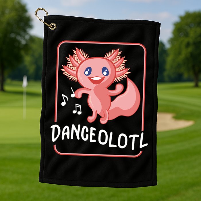 Axolotl Funny Dancing Danceolotl Amphibian Dancer Women Golf Towel