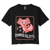 Axolotl Funny Dancing Danceolotl Amphibian Dancer Women Women's Crop Top Tee