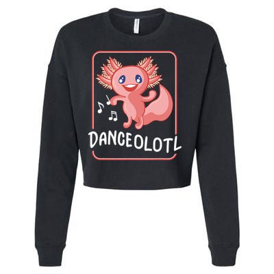 Axolotl Funny Dancing Danceolotl Amphibian Dancer Women Cropped Pullover Crew
