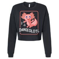 Axolotl Funny Dancing Danceolotl Amphibian Dancer Women Cropped Pullover Crew