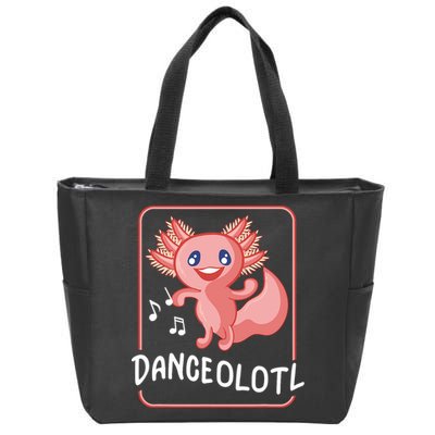 Axolotl Funny Dancing Danceolotl Amphibian Dancer Women Zip Tote Bag