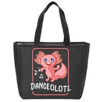 Axolotl Funny Dancing Danceolotl Amphibian Dancer Women Zip Tote Bag