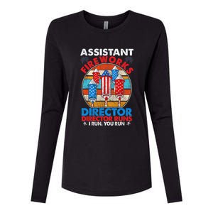 Assistant Fireworks Director USA Independence Day July 4th Gift Womens Cotton Relaxed Long Sleeve T-Shirt