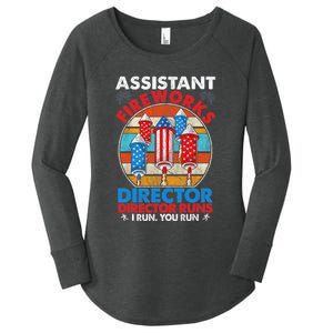 Assistant Fireworks Director USA Independence Day July 4th Gift Women's Perfect Tri Tunic Long Sleeve Shirt