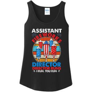 Assistant Fireworks Director USA Independence Day July 4th Gift Ladies Essential Tank