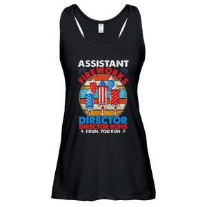 Assistant Fireworks Director USA Independence Day July 4th Gift Ladies Essential Flowy Tank