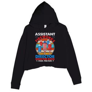 Assistant Fireworks Director USA Independence Day July 4th Gift Crop Fleece Hoodie