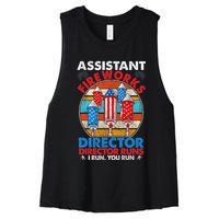 Assistant Fireworks Director USA Independence Day July 4th Gift Women's Racerback Cropped Tank