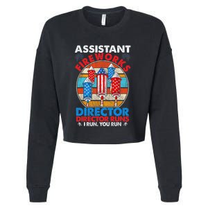 Assistant Fireworks Director USA Independence Day July 4th Gift Cropped Pullover Crew