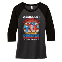 Assistant Fireworks Director USA Independence Day July 4th Gift Women's Tri-Blend 3/4-Sleeve Raglan Shirt