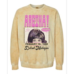 Aretha Franklin DETROIT Colorblast Crewneck Sweatshirt