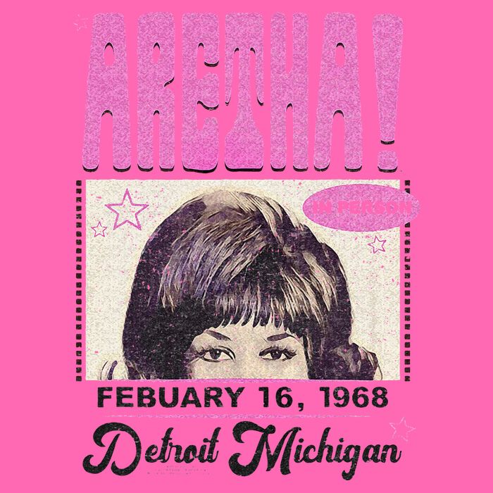 Aretha Franklin DETROIT Stripe Pom Pom Beanie