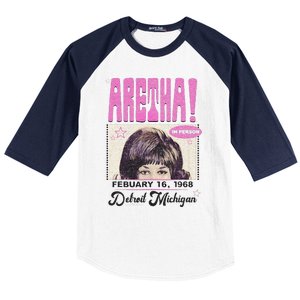 Aretha Franklin DETROIT Baseball Sleeve Shirt