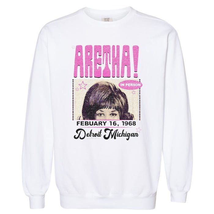 Aretha Franklin DETROIT Garment-Dyed Sweatshirt