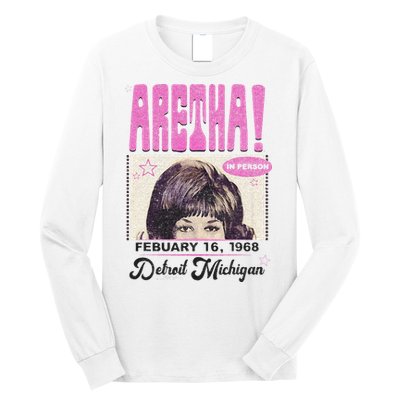 Aretha Franklin DETROIT Long Sleeve Shirt
