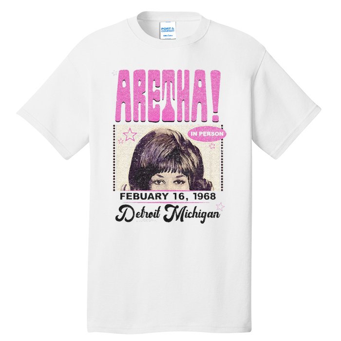 Aretha Franklin DETROIT Tall T-Shirt