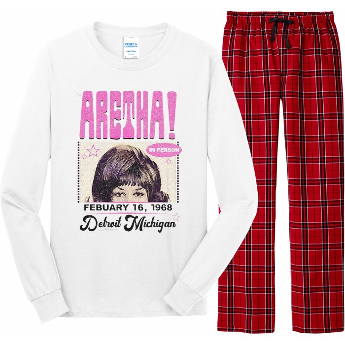 Aretha Franklin DETROIT Long Sleeve Pajama Set