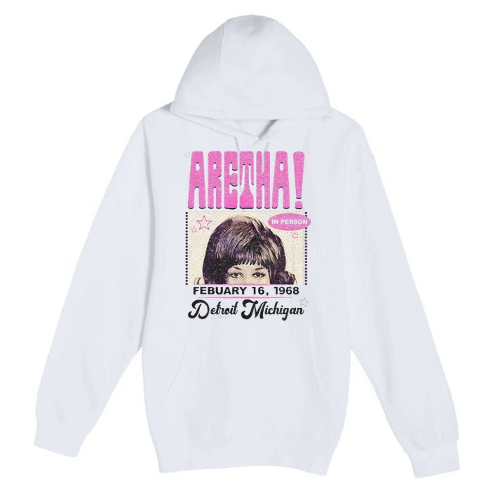 Aretha Franklin DETROIT Premium Pullover Hoodie