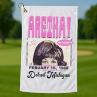 Aretha Franklin DETROIT Golf Towel