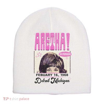 Aretha Franklin DETROIT Short Acrylic Beanie