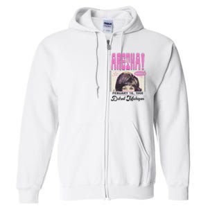 Aretha Franklin DETROIT Full Zip Hoodie