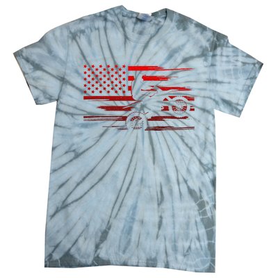 American Flag Dirt Bike Apparel Dirt Bike Motocross Tie-Dye T-Shirt