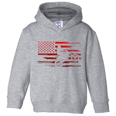 American Flag Dirt Bike Apparel Dirt Bike Motocross Toddler Hoodie