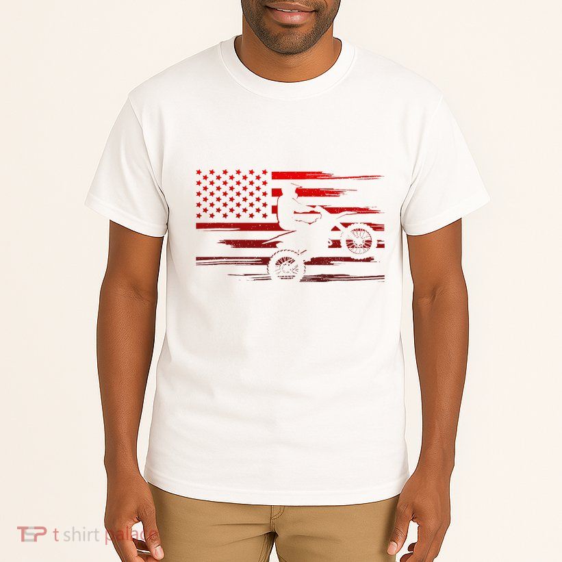 American Flag Dirt Bike Apparel Dirt Bike Motocross Tall T-Shirt