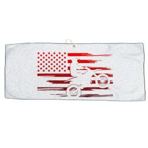 American Flag Dirt Bike Apparel Dirt Bike Motocross Large Microfiber Waffle Golf Towel