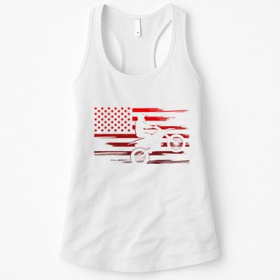 American Flag Dirt Bike Apparel Dirt Bike Motocross Womens Tank Top