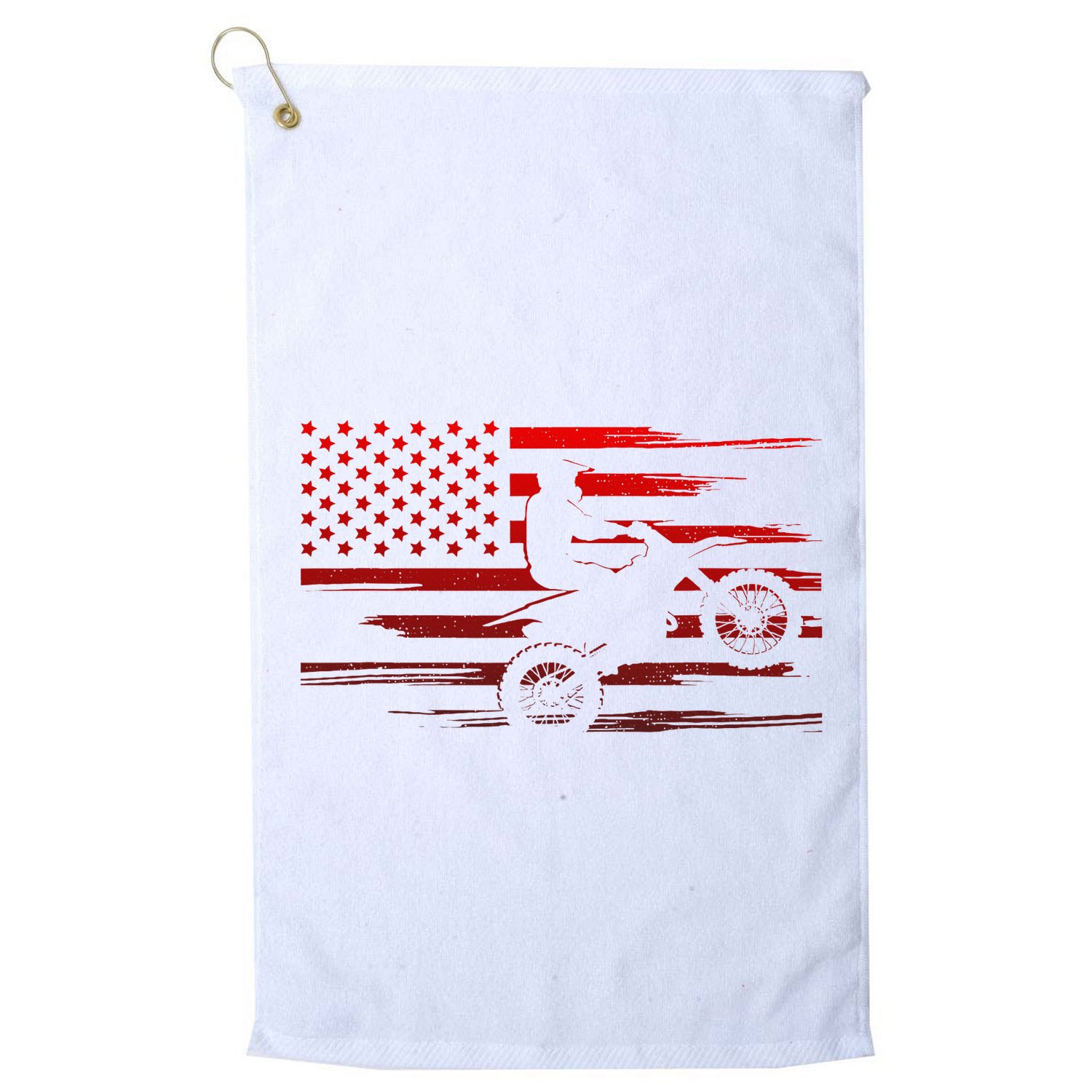 American Flag Dirt Bike Apparel Dirt Bike Motocross Golf Towel