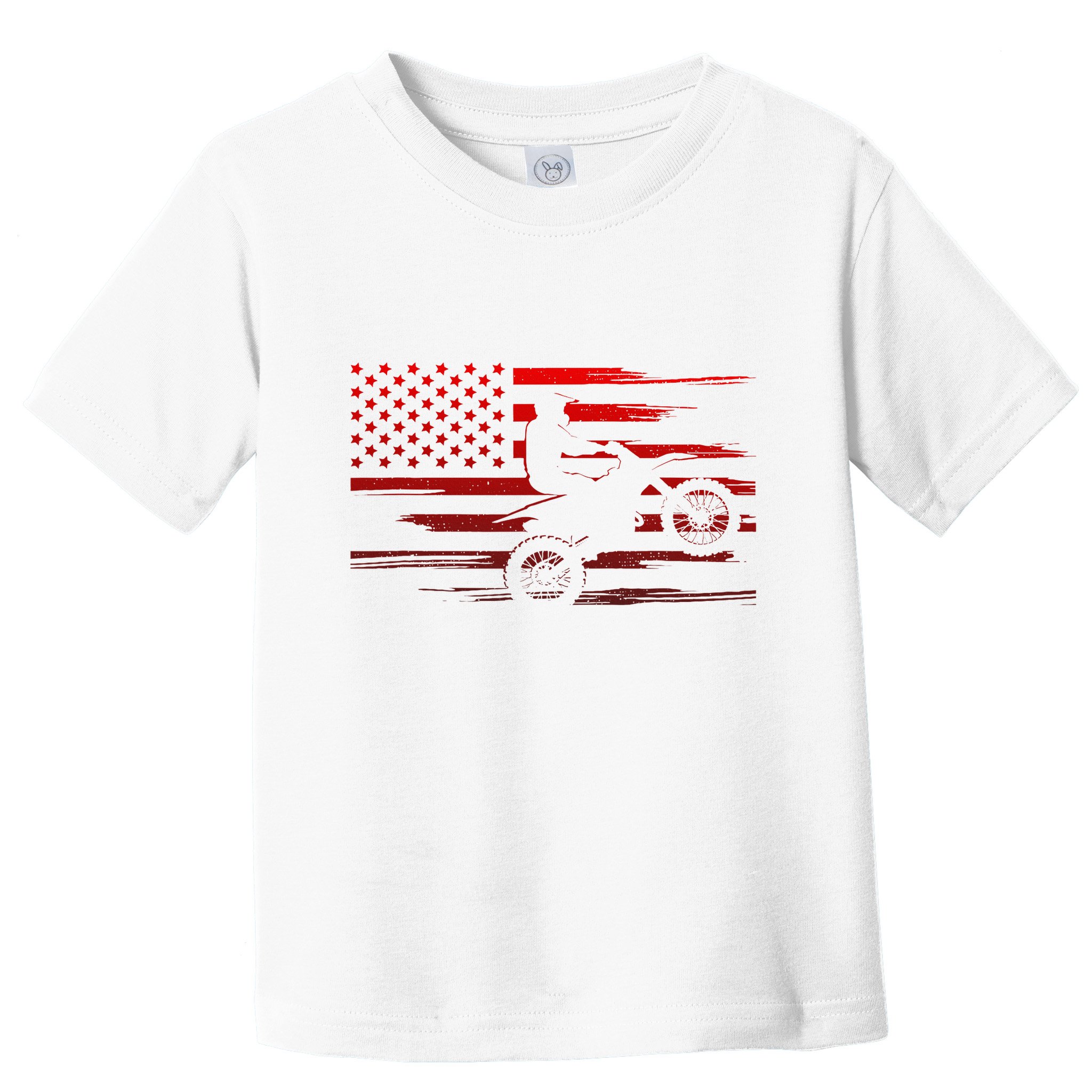 American Flag Dirt Bike Apparel Dirt Bike Motocross Toddler T-Shirt