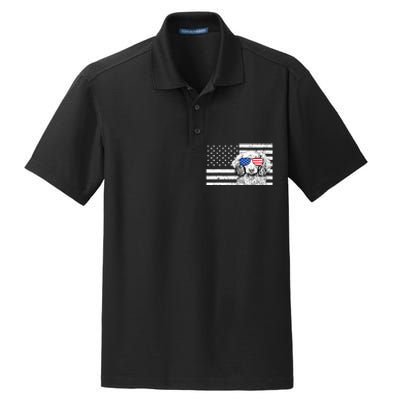 American Flag Dachshund Weiner Dog Us Patriotic Gift Dry Zone Grid Polo