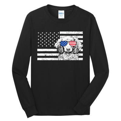 American Flag Dachshund Weiner Dog Us Patriotic Gift Tall Long Sleeve T-Shirt