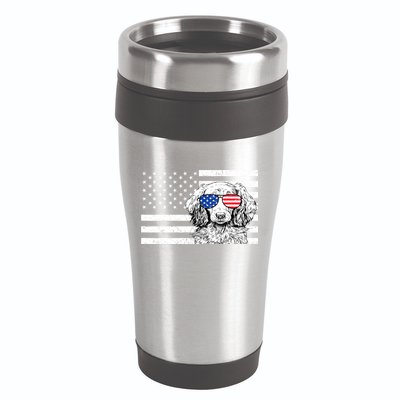 American Flag Dachshund Weiner Dog Us Patriotic Gift 16oz Travel Tumbler