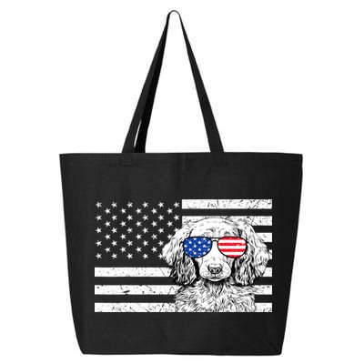 American Flag Dachshund Weiner Dog Us Patriotic Gift 25L Jumbo Tote
