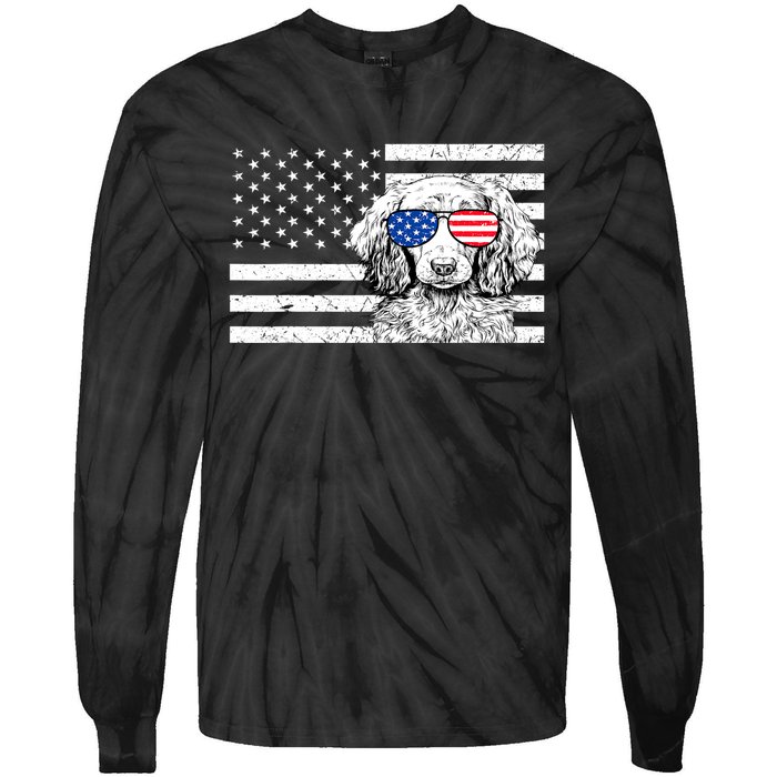 American Flag Dachshund Weiner Dog Us Patriotic Gift Tie-Dye Long Sleeve Shirt