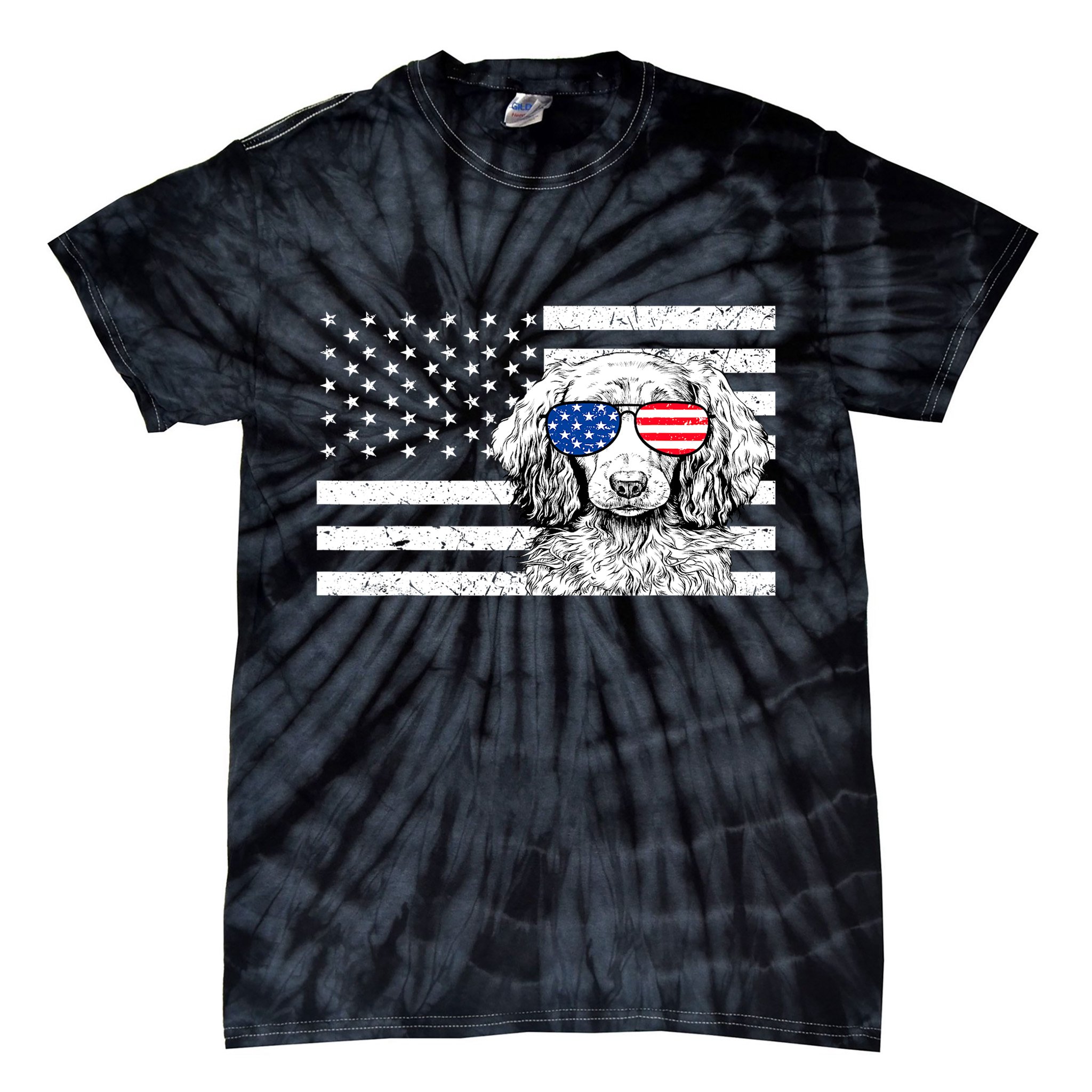 American Flag Dachshund Weiner Dog Us Patriotic Gift Tie-Dye T-Shirt