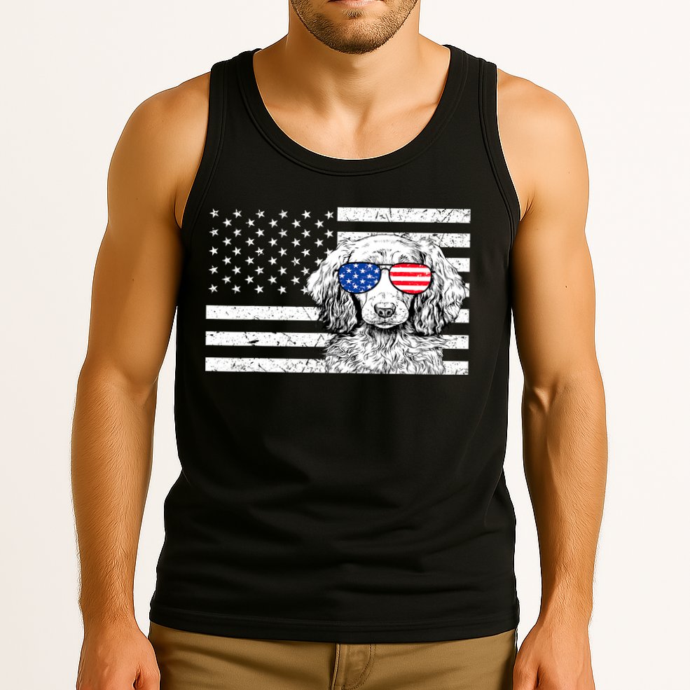 American Flag Dachshund Weiner Dog Us Patriotic Gift Tank Top