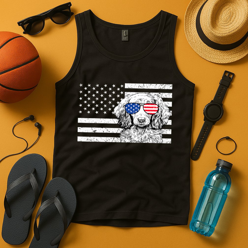 American Flag Dachshund Weiner Dog Us Patriotic Gift Tank Top